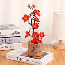 圣诞节、万圣节、情人节、节庆派对生日装饰。1件五盆蝴蝶兰盆栽仿真花摆件蝴蝶兰盆景办公室装饰仿真盆栽户外花园庭院绿植摆件 - 白色 - 查看 21