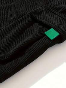 Autumn And Winter Men's Plus-Size Corduroy Sweatpants, Comfortable And Stylish, Durable Casual Pants, Suitable For Casual Sports And Everyday Wear - Black - View 4