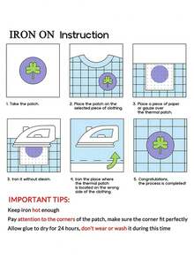 1 套 3/8 件自然风格刺绣补丁可爱卡通时尚涤纶徽章贴花 DIY 服装熨烫补丁缝纫配件布贴适用于背包、牛仔裤、夹克、T 恤、帽子、连衣裙等 - 彩色 - 查看 11