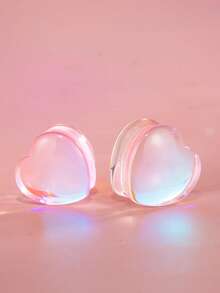 1 pezzo Nuovo gioiello di moda stile Y2K, orecchini a forma di cuore in vetro rosa AB, misure da 6mm a 25mm, gioiello per piercing, adatto come regalo o per uso unisex
