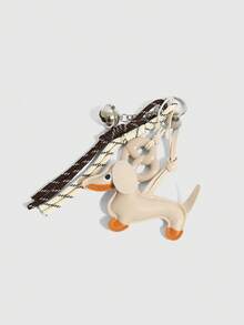 INS 风格，酷女孩氛围，Y2K 风格，小狗钥匙扣，汽车钥匙扣，椒盐卷饼钥匙扣，算盘钥匙扣，钥匙扣，腊肠犬绳结装饰腕带，适合女孩/女士、办公室/学校，送给她的小礼物，提升您风格的配饰，可拆卸和自由组合，DIY 包包挂饰 - 彩色 - 查看 4