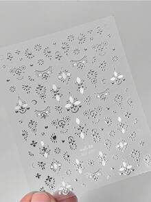 Beautizon Nailartlab 1张5D图腾浮雕美甲贴纸，DIY Y2K风格美甲沙龙贴纸，自粘美甲用品，美甲沙龙用品 - 彩色 - 查看 8