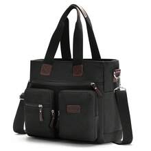 NEWHEY 15.6 Inch Men's Laptop Bag, PU Leather Handbag With Multiple Internal Pockets, Waterproof Shoulder Bag, Casual, Shopping, Fashion, Dating, Travel, Party, Work, Christmas Gift, Waterproof Backpack - Multicolor - View 11