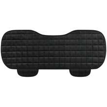 1pc Plush Checkered Car Seat Cushion, Thick Padded, Backless, Warm, Breathable, Anti-Slip, Suitable For All Seasons