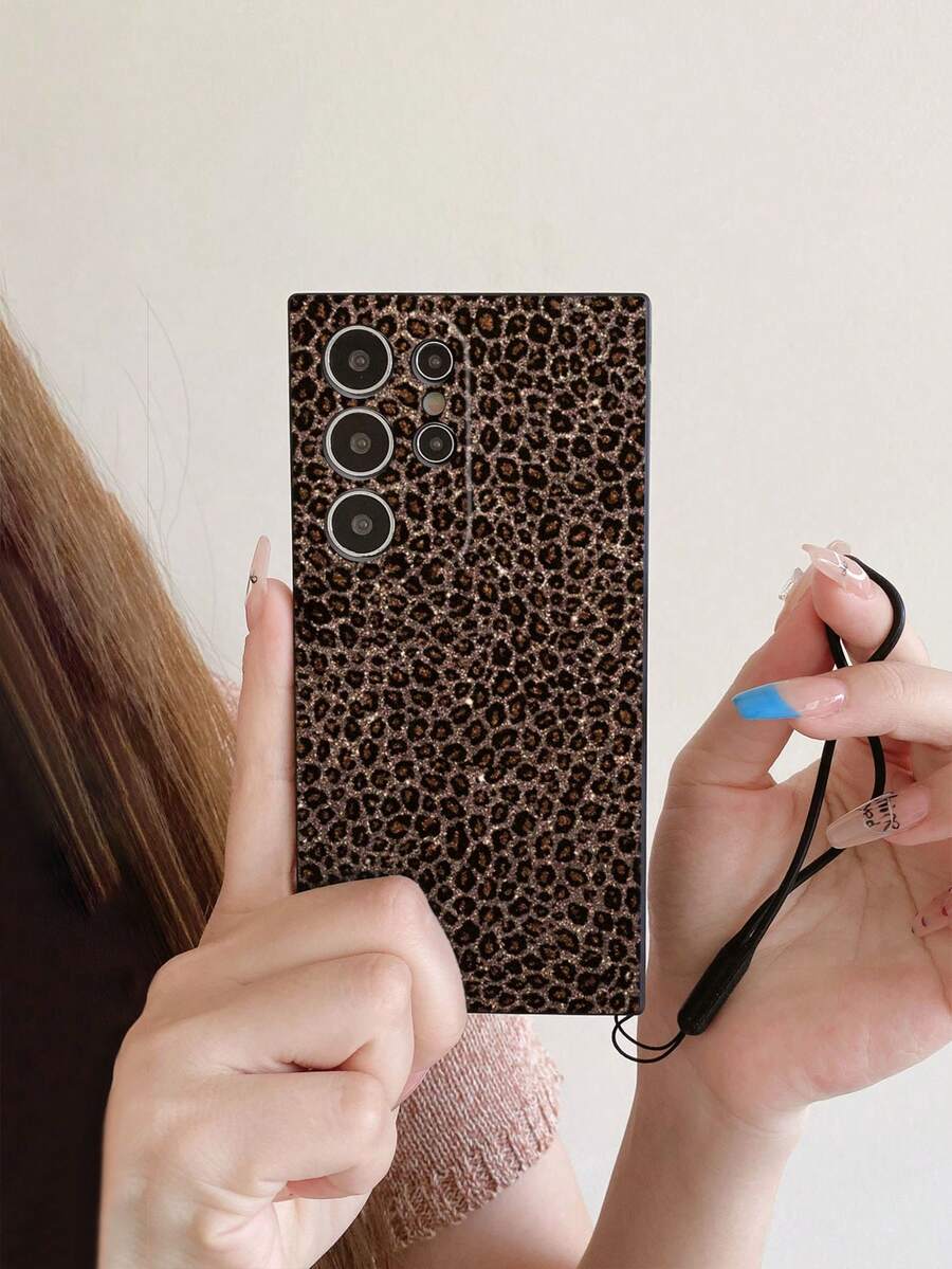 1 件黑色 TPU 豹纹防震手机壳和 1 件黑色硅胶挂绳带，兼容/配套手机壳/带挂绳的手机壳/腕带手机壳/趣味手机壳/Android 手机壳/手机壳/手机壳/OPPO 手机壳/Galaxy A51 4G/Galaxy A52/A52s 5G/Galaxy S23 Ultra/Galaxy A13 4G/Galaxy A12/Galaxy S22 Ultra/OPPO A54/Galaxy A54/Galaxy A04E/Galaxy A05S/Galaxy A34/Galaxy S25Ultra 5G/Redmi Note 13/Galaxy A14/Galaxy A32 4G - 彩色 - 查看 1