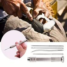 A Set Of Leather Sewing Awl Needle Kits, 1 Set Of Metal Hand Sewing Awls, Hand Needles For DIY Leather Crafts, Shoe And Bag Repair, Suitable For All Seasons - Gray - 1 Set (5 Pieces) - View 9