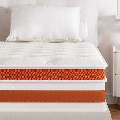 Good Nite Pocket Sprung Mattress 7-Zone Hybrid Memory Foam Medium-Firm - Single / Small Double / Double / King / Super King (90*190 120*190 135*190 150*200 180*200) Breathable Knit Cover Airflow Mesh Anti-Slip Base Low-Noise Handles For Back & Side Sleepers