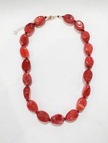 1 chiếc vòng cổ thắt nút hình đám mây nhựa nhiều màu phong cách Bohemian, quà tặng trang sức thủ công cho kỳ nghỉ hè trên bãi biển dành cho phụ nữ, trang phục hàng ngày - Vòng cổ thủ công bằng nhựa hình dạng đặc biệt - Xem 19