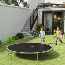 SPORTNOW Trampoline Replacement Mat With Eight Rows Of Stitching, Spring Pull Tool, 42 V-Hooks, For 8ft Trampoline, Using 14cm Springs, Trampoline Jumping Mat, Green - Green - View 1