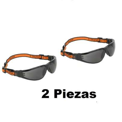 KIT 2 PZ-Lentes de seguridad, gris con banda elástica, Active, Truper