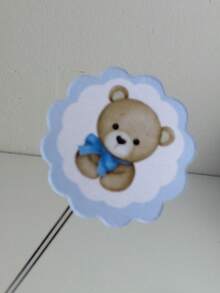 15 BLUE AND PINK Gender Reveal Sweet Toppers - Sweet Toppers For An Affectionate Birthday Party - Nhiều màu - Xem 2