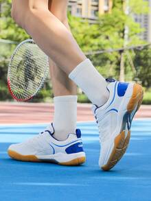 Zapatillas de bádminton para hombres, de nueva tela de malla transpirable, antideslizante, amortiguación de impactos, zapatillas deportivas duraderas para bádminton, tenis, entrenamiento de tenis de mesa