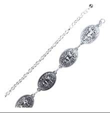 cinto de cavalos com corrente - Prata - Visão 3