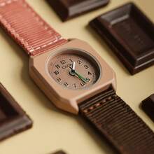 1 pieza Reloj de cuarzo minimalista y resistente al agua para mujer de la marca CILOA - Marrón Chocolate - Ver 3