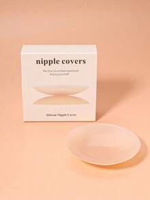 2pcs Reusable Ultra-Nipple Cover Plus Storage Box, Strapless Self-Adhesive Breast Easy Carrying, Lingerie And Lingerie Accessories Anti-Bump Embarrassment KRD6 - Màu be - Xem 6