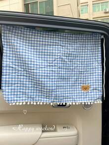 1 格子可爱熊设计汽车遮阳板 - 弹性吸盘车窗罩，防紫外线，耐用提花面料内饰配件，有趣的设计。 - 均碼 - 查看 17