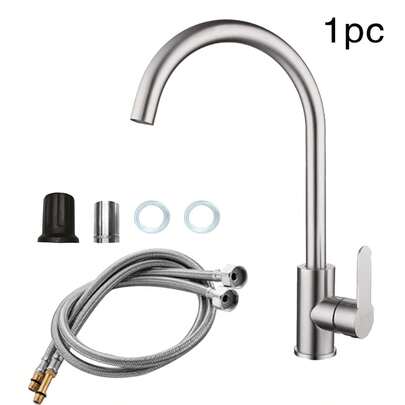 1 Set Of Faucet, Easy To Install, 360 Degree Rotating Nozzle, Convenient For Cleaning Various Corners Of The Basin, Suitable For Single And Multiple Bowl Shaped Sinks In The Kitchen Or Bar