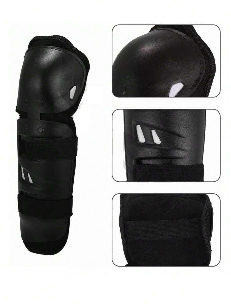 Rodilleras Coderas Motociclista Y Bicicletas Protección 4 Pz - Negro - Ver 1