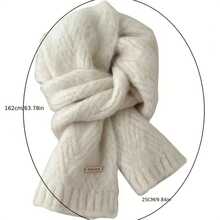 Women'S Luxury Cashmere Scarf - Winter Bohemian Korean Fashion Wrap, Soft Windproof Shawl With Elegant Beige/Neutral Tones, Stretchy Elastic Edge For Everyday & Formal Outfits - Warmth & Durability For Cold Weather Layering, Casual Wear, Stylish Wrap, Premium Material, Versatile Accessory, Office Attire