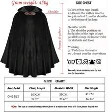 ¡RecomendadoL'VOW Capa gótica medieval con capucha de terciopelo - Capelet clásico renacentista para disfraz de brujo de Halloween¡Top de Temporada - Azul marino - Ver 7