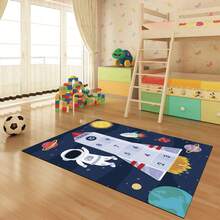 Large Non-Slip Astronaut Rug For Children's Room - Blue - View 2