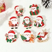 Pretty Santa Claus Collection Brooches Lapel Pins Xmas Gift - 1 - View 3