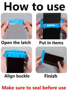 10 件/套透明通用防水手机袋、防水手机干燥袋、防水手机壳、可触摸防水手机袋、游泳防水手机壳、PVC 手机袋、密封手机袋、海滩防水手机壳、游泳防水手机干燥袋、海滩旅行和度假必备 - 彩色 - 查看 7