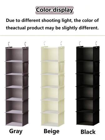 1 件壁挂式多层收纳挂袋、收纳袋、3D 挂钩架，用于存放衣服、配饰和家居用品，家庭衣柜收纳系统
