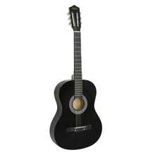 38" New Beginners Acoustic Guitar With Case, Strap, Tuner And Pick - Black - View 7