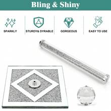 Silver Paper Towel Holder With Crystal Base -2lbs Weighted Countertop Dispenser For Kitchen/Bathroom, Sparkling Diamond Decor,Perfect Christmas Gift - 銀色 - 查看 2