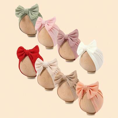 Băng đô thêu 8 màu sắc mùa xuân/thu có nơ trang trí, phù hợp cho bé từ 1-12 tháng tuổi, bé trai và bé gái sơ sinh, chất liệu vải thun dệt thủ công, băng đô hình bướm, phụ kiện tóc trẻ em, đồ trang trí dễ thương cho bé, phụ kiện quần áo bé gái.