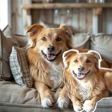 [ Customization ] 1 Personalized Pet Shaped Pillow, Pet Portrait Pillow, Dog And Cat Commemorative Gift, Pet Creative Gift, Commemorative Gift, Colorful And Unique Personalized Customized Gift, Double-Sided Printing, Three-Dimensional Decoration, Ideal Choice For Christmas And Thanksgiving. - Multicolor - View 2