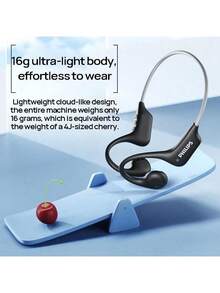 PHILIPS TAA1708 氣傳導耳機 不入耳久戴不痛 高清音質通話 低延遲模式 運動音樂兩用 黑色