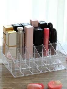 9/18 Slot Acrylic Cosmetic Organizer, Suitable For Lipstick, Perfume And Nail Polish - Transparent Cosmetic Display Rack, Perfect For Salon, Spa And Home Vanity Storage, Decorative Storage, Grid Design Shelf, Suitable For Holiday Beach, Bathroom Storage, Bedroom Storage, Large Capacity - One Size Fits All - View 5