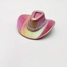2pcs Bohemian-Style Western Cowboy Mini Hats Western Rhinestone Cowboy Hats Western Pearl Cowboy Hats Neon-Colored Women's Cowboy Hats Disco Party Hats Role-Playing Costume Accessories Party Hair Accessories Cowboy-Themed Hats