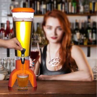 Dispensador Para Cerveza Con Bluetooth Color Led 3 Litros Naranja
