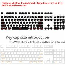 104 Keys Full Size Keycaps With Numeric Keypad, Retro Steampunk Typewriter Style Round Electroplated Keycaps In Black, White, Pink, Blue, Lipstick Red, Translucent Characters, Compatible With MX Switches, 6.25U Spacebar Size, Suitable For 61/87/104/108 Keys Mechanical Keyboards, Comes With Keycap Puller Tool (Keycaps Only, Keyboard Not Included)