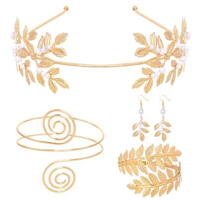 4-Piece Greek Goddess Accessory Set For Women Wedding Halloween Costumes