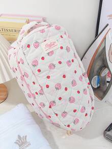 1 Pc Quilted Strawberry Steam Iron Storage Bag Iron Storage Case Handle Foldable Reusable Decorative Iron Storage Case Compatible With Most Iron Portable Iron Storage Case Iron Protective Carrying Bag Dust Proof Iron Holder Travel Iron Case Portable Garment Steamer Case Home Tool Storage Bag Universal For Most Iron, Starlight Daily Use - Multicolor - View 12
