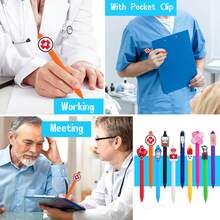 1Pc/5/10/15/20 Pcs Nurse Ballpoint Pens, Fun Doctor Nurse Accessories, Black Refill Gel Pen Set, Nurses Day Gift For Medical Assistant Students, Licensed Practical Nurses, School Nurses, Nursing Instructors - Black - View 3