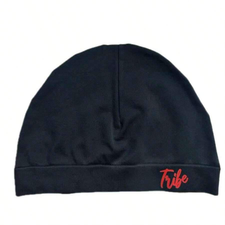 1pc Solid Color Street Style Nylon Skull Print Unisex Beanie Hat, Suitable For All Seasons, Sports & Casual Wear, Great Gift Choice - Tilbe Print - View 1