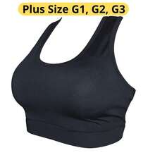 Kit 5 Gym Top Fitness Fashion Plus Size Reinforced High Support - 3黑色/2灰色 - 查看 3