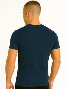 Men T-Shirts - Màu xanh hải quân - Xem 2