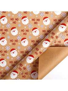 3M 300cm*43cm Natural Kraft Paper Vintage Christmas Tree Gift Wrapping Paper, DIY Gift Decoration,Christmas Valentine Day