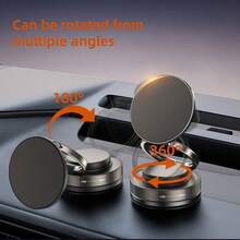 1pc Magnetic Phone Holder, Foldable Multi-Angle Rotatable Car Phone Mount, Adjustable Height Rotating Car Phone Holder, Magnetic Car Navigation Phone Bracket