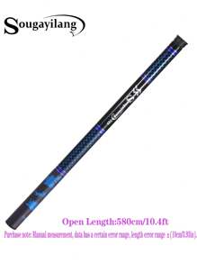 SOUGAYILANG Basic/Lightweight Portable Carbon Fiber Fishing Rod, Stream Rod, Short Section Rod - Blue - View 18