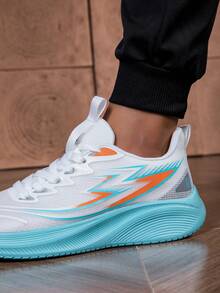 Jifffly 男女通用户外休闲运动鞋，减震透气网眼跑步鞋，情侣百搭 - 白色 - 查看 11