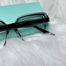 Acetate Nylon Glasses, Women's Square Butterfly Frame - preto - 查看 2