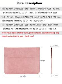 Laptop Sleeve For Macbook Air 13 Case M4 Pro 14 M3 Air 15 M2 16 Pro 13.3 M1 Laptop Bag For Surface Laptop Go 2 3 12.4 13.8 13.5 Inch Cover Matebook X Pro Shell - Multicolor - View 9