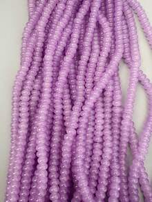 100pcs 5mmx8mm Imitation Jade, Agate, Abacus Beads, Solid Color Spacer Beads, Wheel Beads, Jewelry DIY Accessories, Bracelets, Keychains, Necklaces Craft Decorations, Beads Materials, Colorful, Can Add Inspiration To Your Creations - Imitation Jade Flower Blasting 5*8mm - View 26